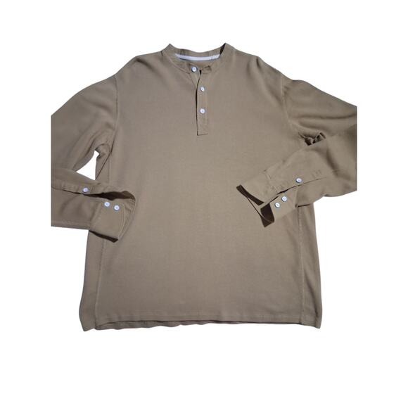 Rag & Bone NY Mens Size Large Classic Quiet Luxury Casual Henley Waffle knit Tee - Picture 4 of 15